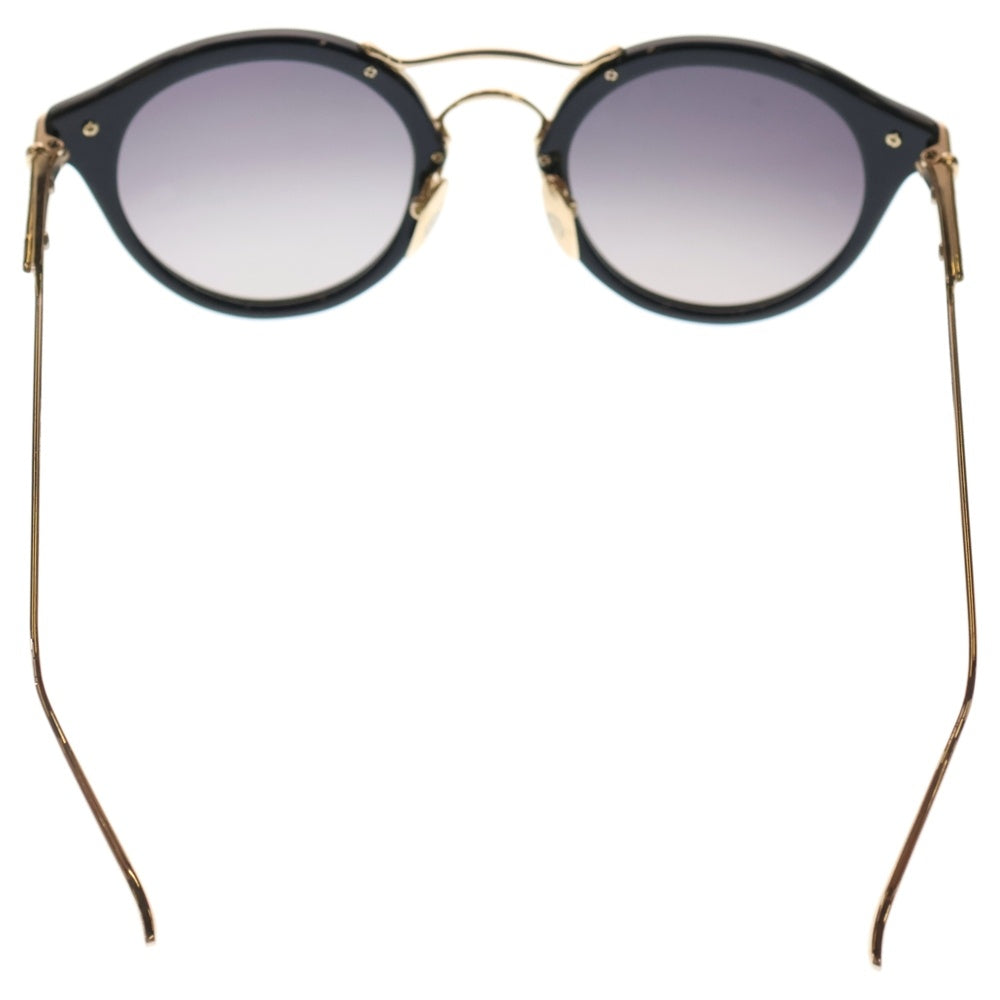 CHROME HEARTS(クロムハーツ) EVAGASABLELISTIC ゴールドテンプル ボストンフレーム カラーレンズ サングラス メガネ 眼鏡 ブラック/ゴールド