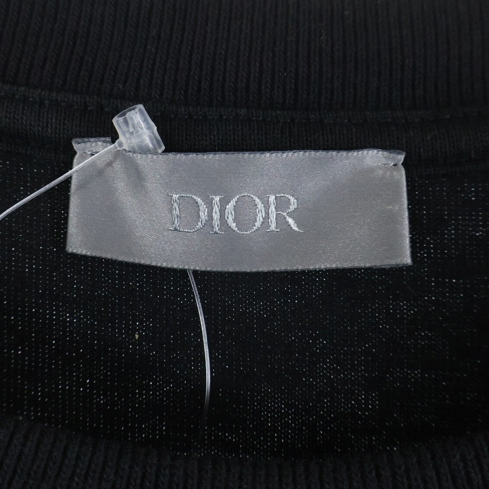 DIOR(ディオール) フロントCDロゴ刺繍 コットン半袖Tシャツ カットソー 943J605A0554 ブラック
