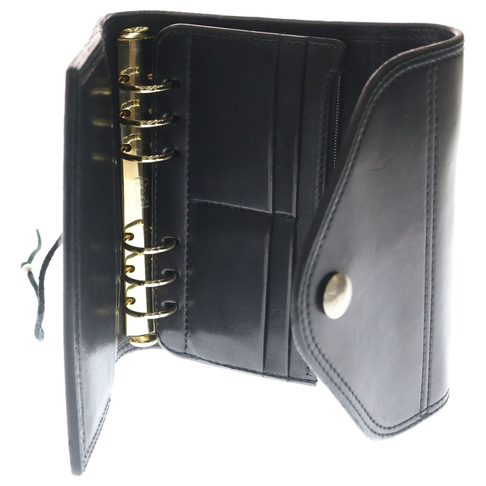 goro's(ゴローズ) コンチョ付き サドルレザー 手帳カバー ブラック