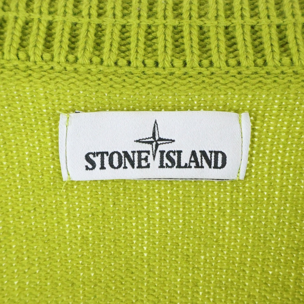STONE ISLAND(ストーンアイランド) WAPPEN ZIP UP ワッペン付き ジップアップ 長袖ニットカーディガン イエロー
