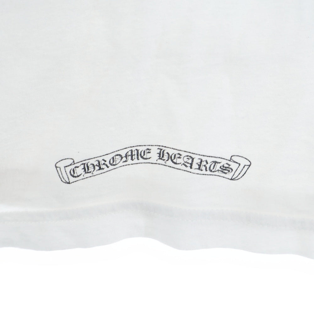 Chrome Hearts クロムハーツ　Vネック長袖Tシャツ ホワイト Chrome Hearts クロムハーツ Vネック長袖Tシャツ ホワイト Chrome