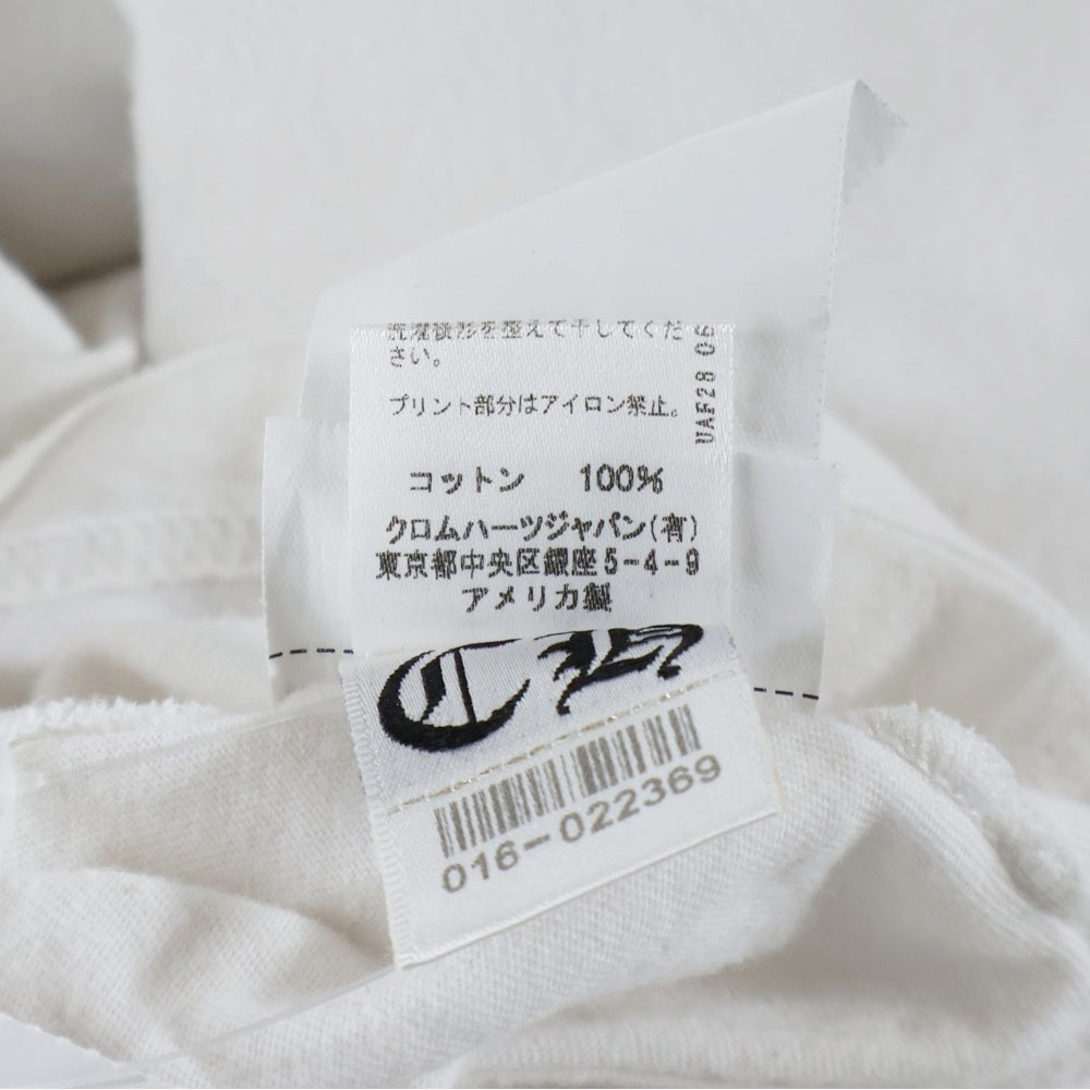 CHROME HEARTS(クロムハーツ) Neck Logo L/S TEE ネックロゴ ロングスリーブ長袖Tシャツ ホワイト
