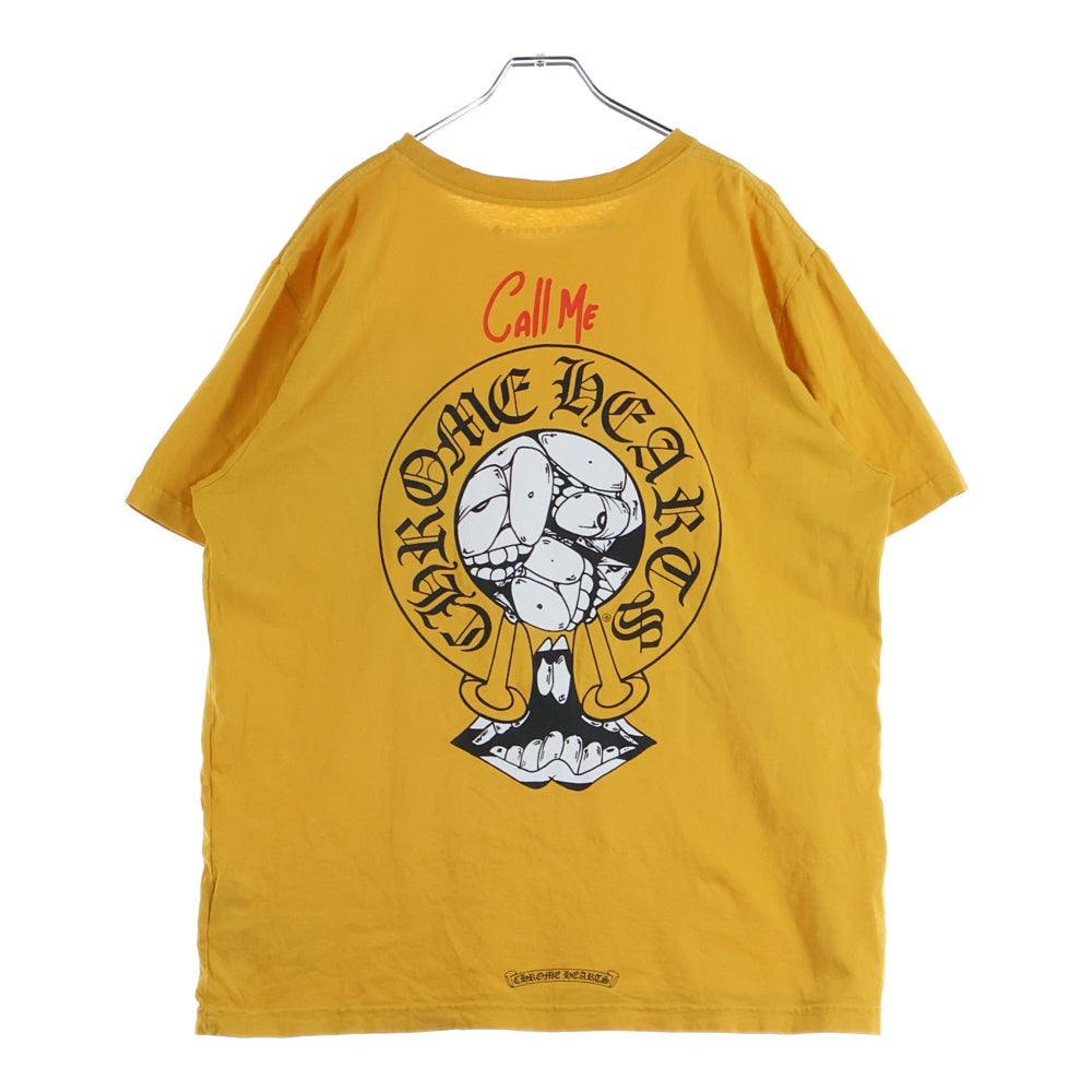 CHROME HEARTS(クロムハーツ) MATTY BOY PPO mustard Tee Call Me マッティボーイ マスタード プリント 半袖Tシャツ カットソー イエロー