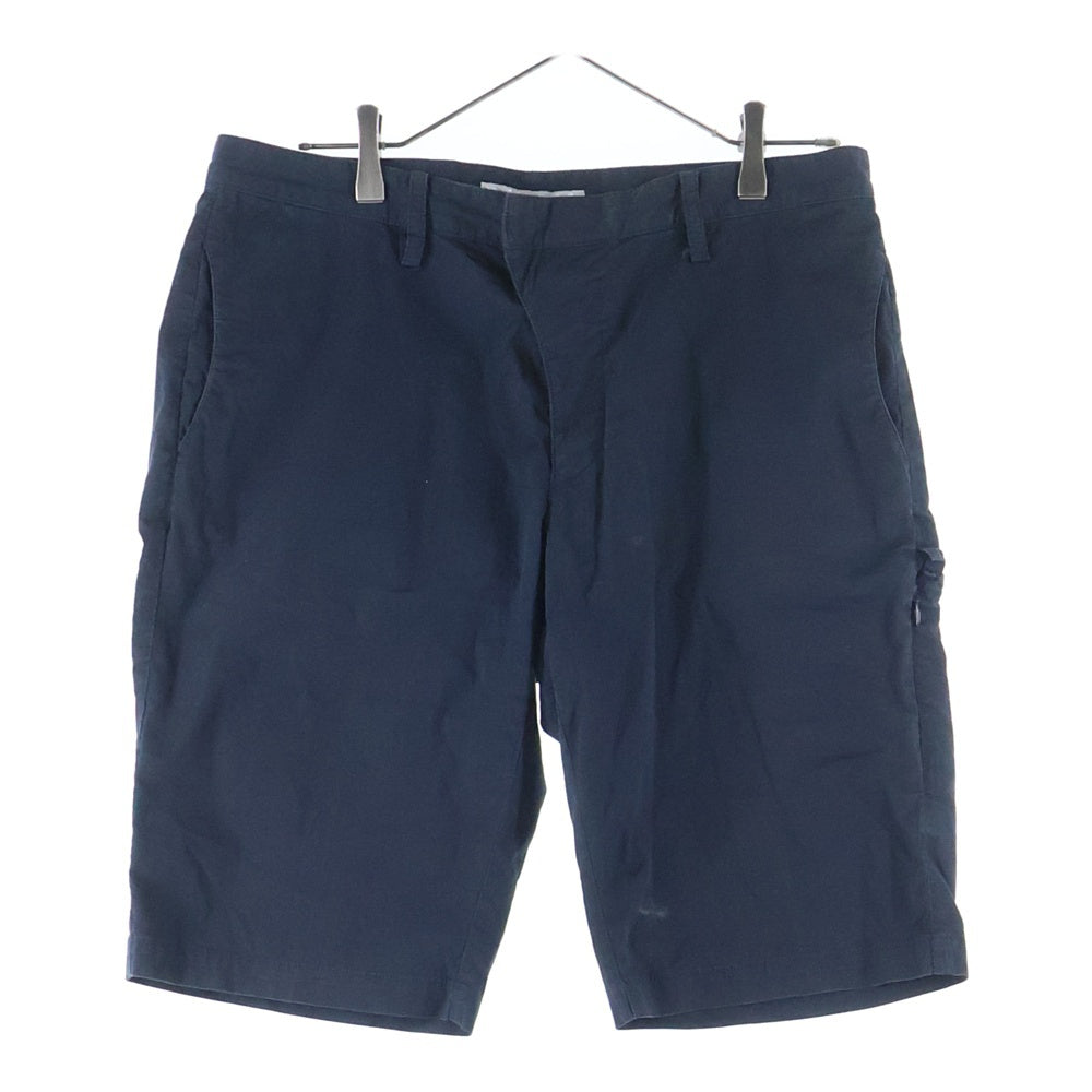 NO BRAND(ノーブランド) CIVILIZED シビライズド サイドポケット付 ボタンフライ ハーフパンツ ネイビー