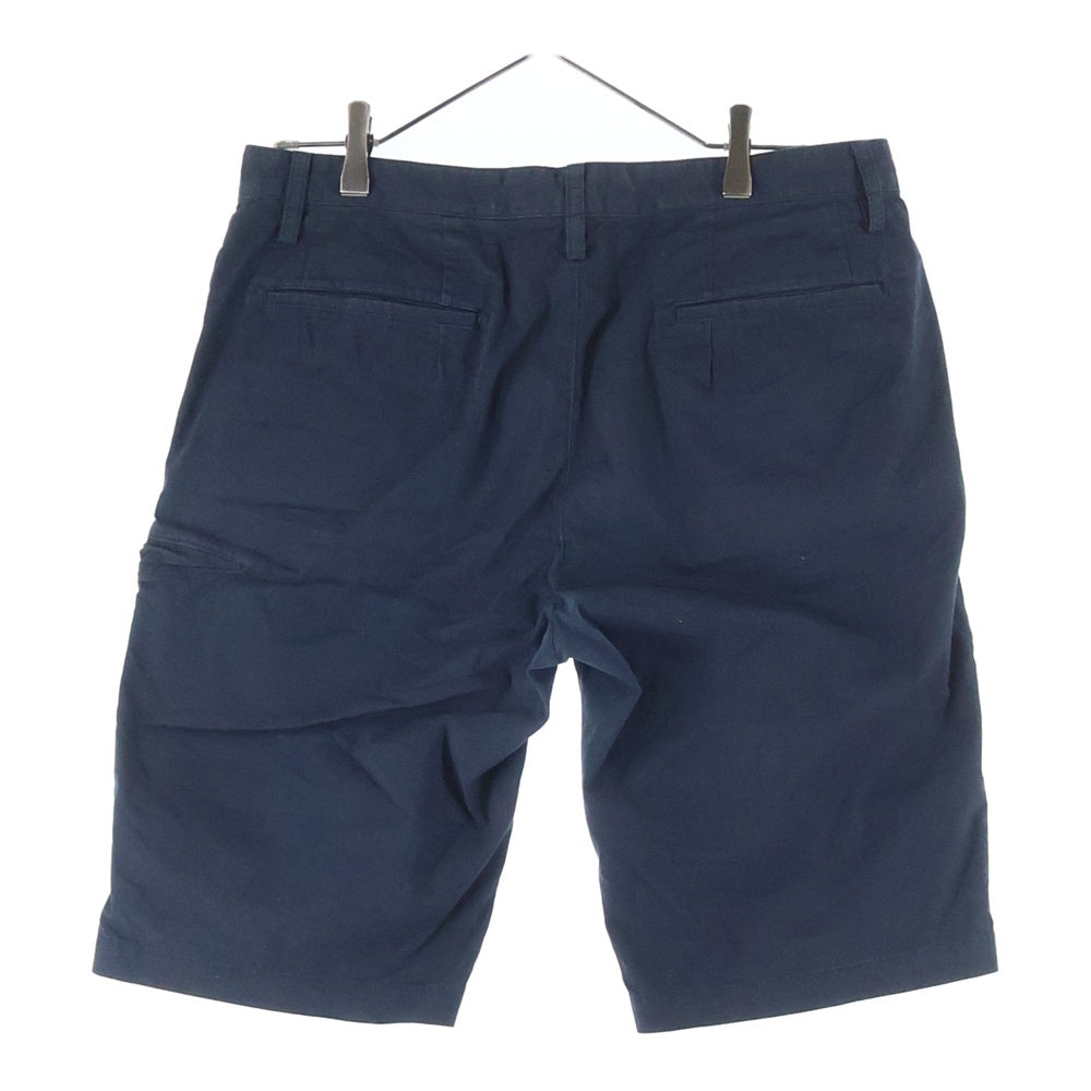 NO BRAND(ノーブランド) CIVILIZED シビライズド サイドポケット付 ボタンフライ ハーフパンツ ネイビー