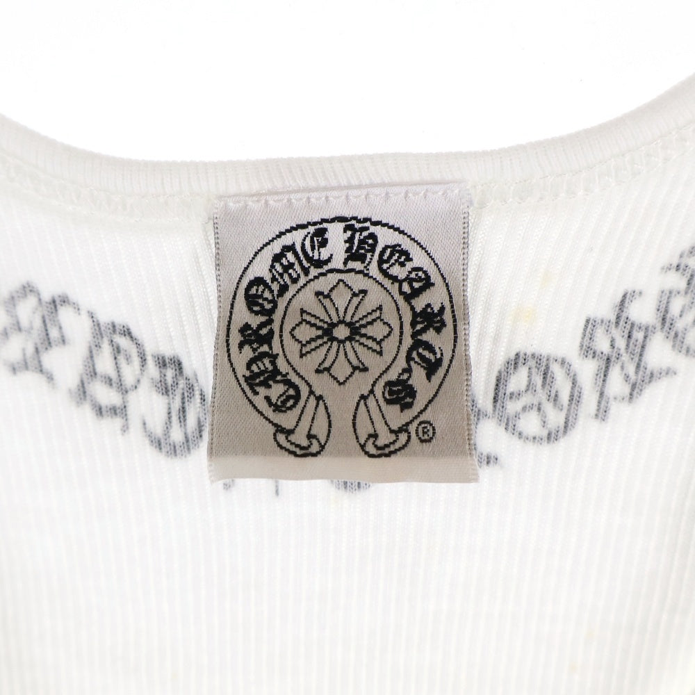 CHROME HEARTS(クロムハーツ) OLD オールド フロント ハートフローラルクロスプリント タンクトップ レディース ホワイト