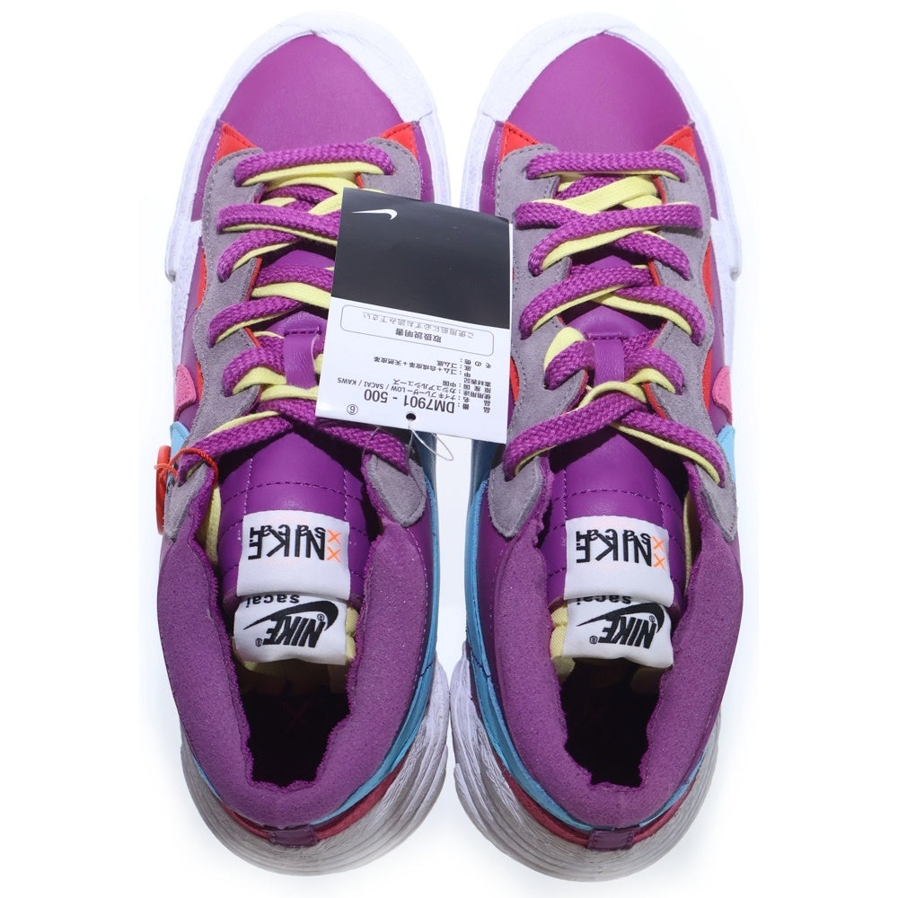 NIKE(ナイキ) ×sacai ×KAWS BLAZER LOW サカイ カウズ ブレーザー ローカットスニーカー パープル US10/28.0cm DM7901-500