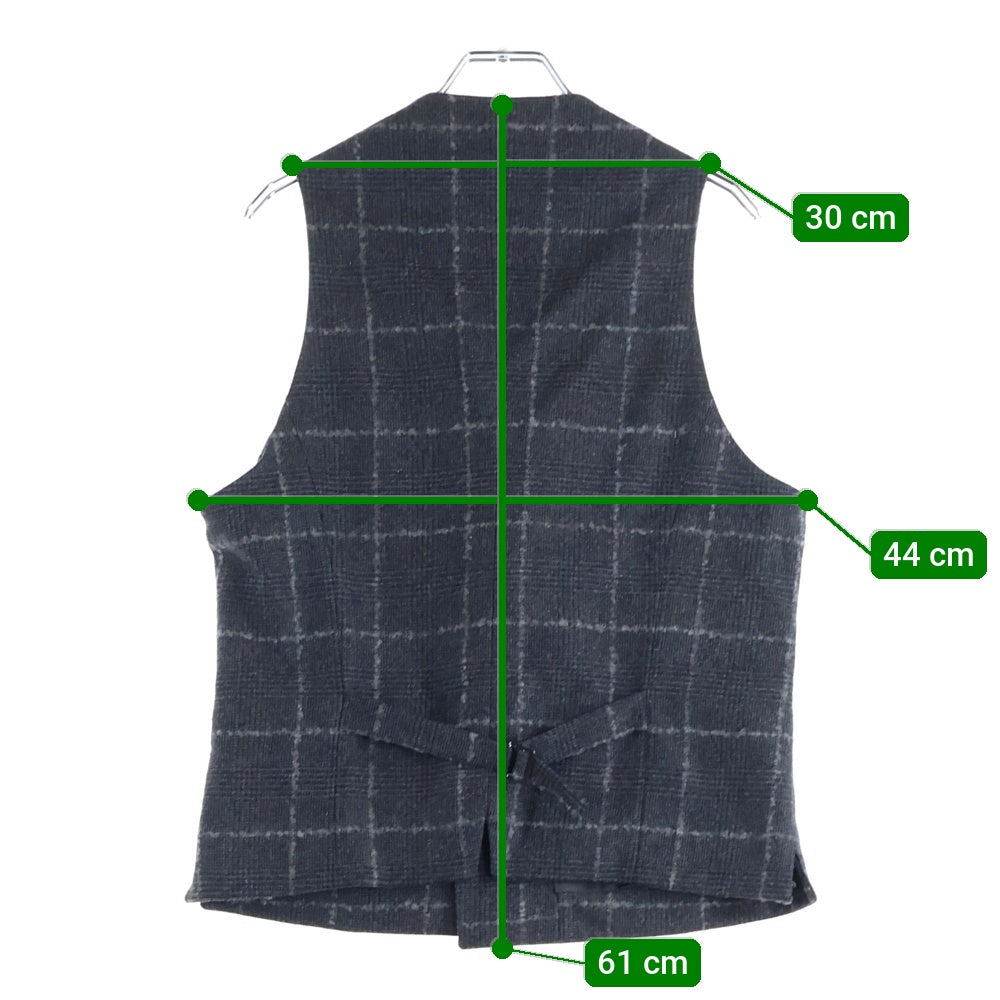 BELVEST(ベルベスト) ダブルブレスト ウール ジレベスト グレー