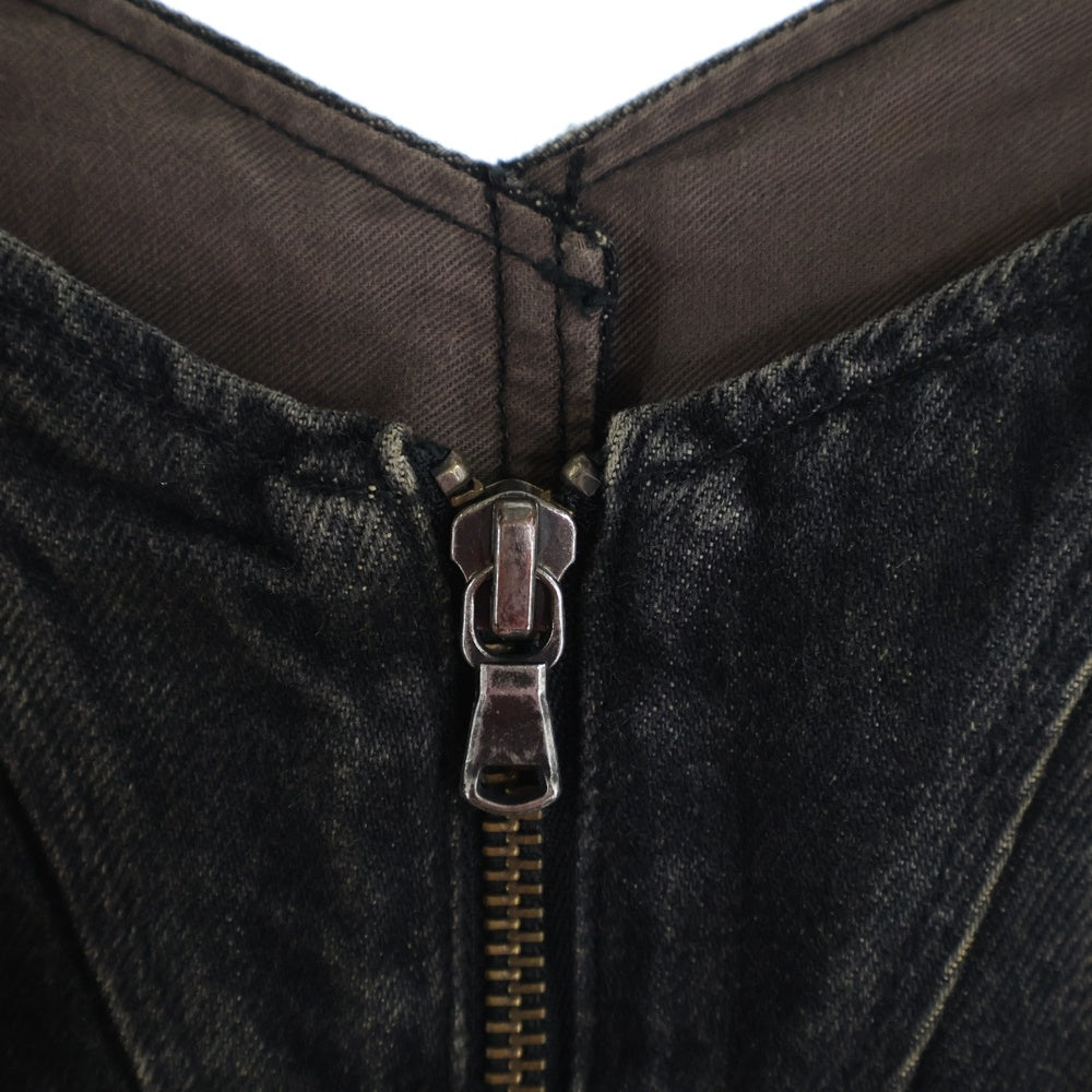 NO BRAND(ノーブランド) VIVAMUS DENIM LACE COMBI BUSTIER ヴィヴィアムス デニム レース キャミソール ブラック VM25SS-TS009 レディース
