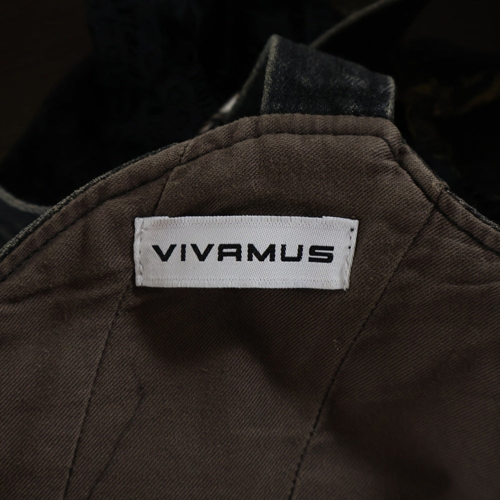 NO BRAND(ノーブランド) VIVAMUS DENIM LACE COMBI BUSTIER ヴィヴィアムス デニム レース キャミソール ブラック VM25SS-TS009 レディース