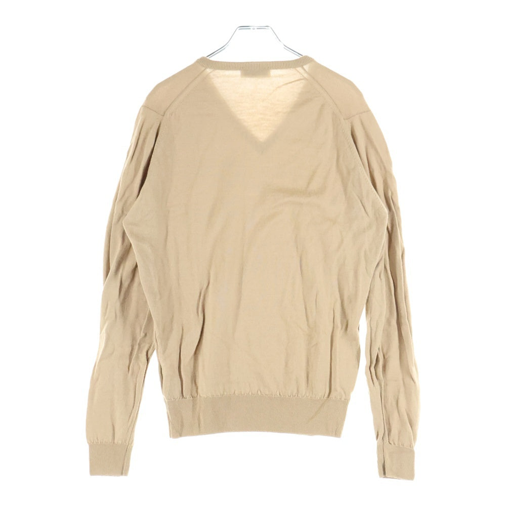 JOHN SMEDLEY(ジョンスメドレー) イングランド製 Vネック ウール 長袖ニット セーター ベージュ
