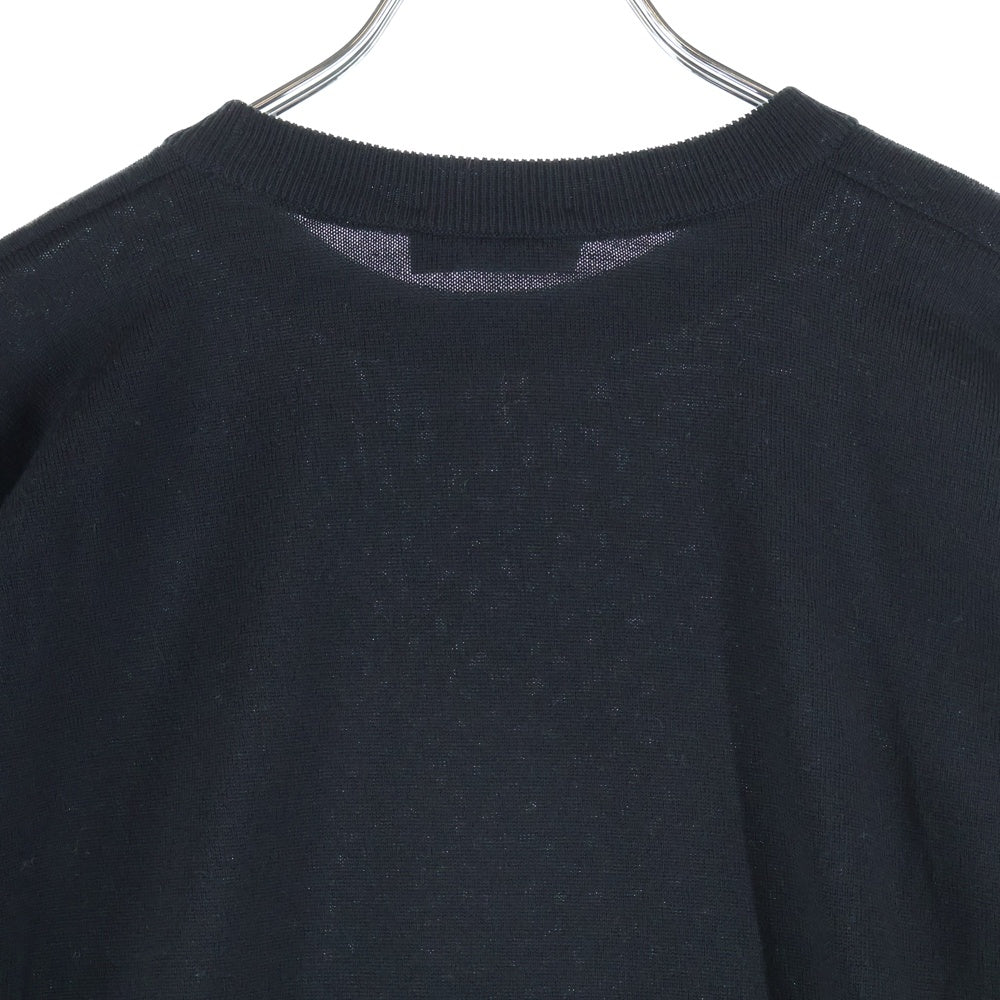 JOHN SMEDLEY(ジョンスメドレー) イングランド製 クルーネック ウール 長袖ニットセーター ブラック