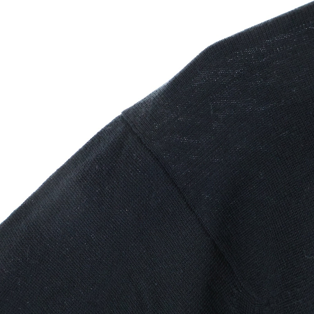 JOHN SMEDLEY(ジョンスメドレー) イングランド製 クルーネック ウール 長袖ニットセーター ブラック