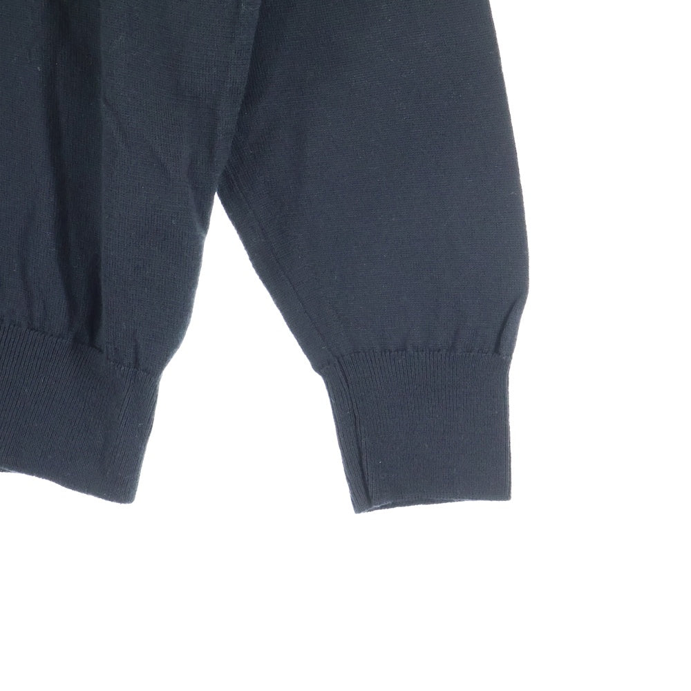 JOHN SMEDLEY(ジョンスメドレー) イングランド製 クルーネック ウール 長袖ニットセーター ブラック