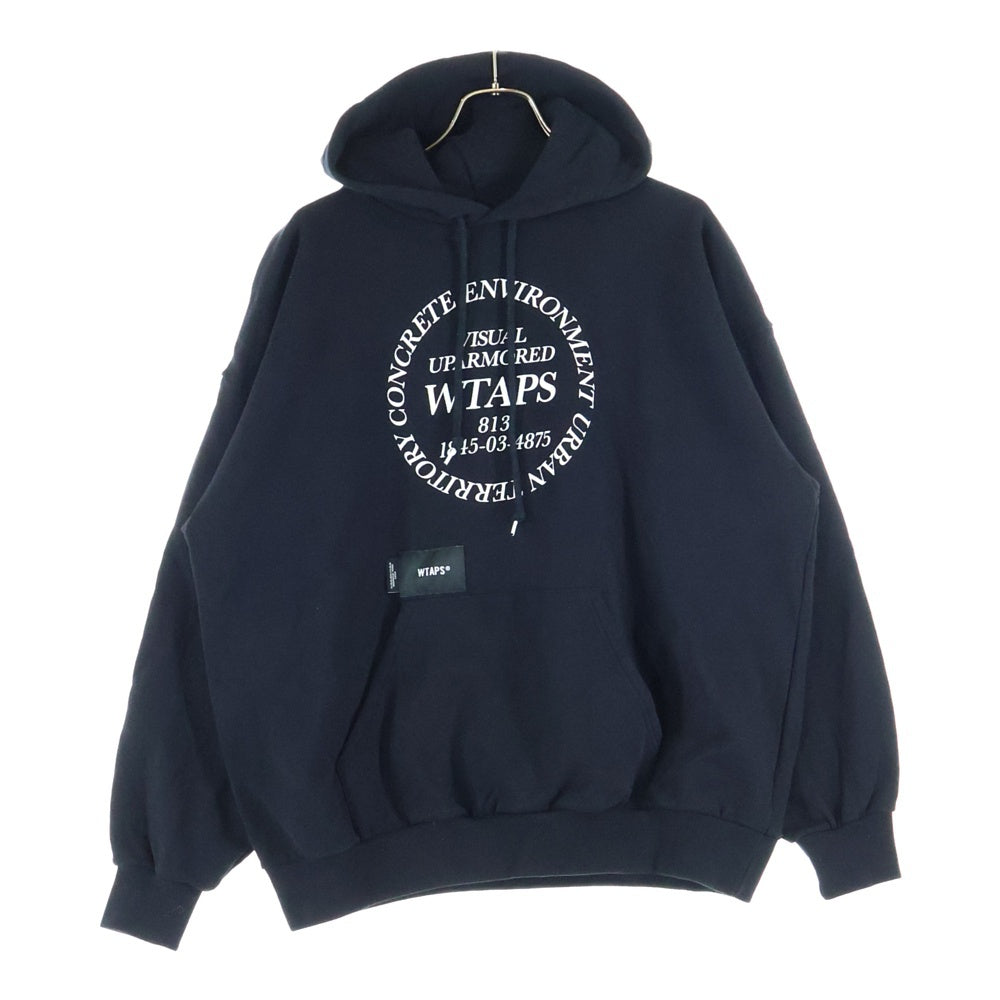 WTAPS(ダブルタップス) INGREDIENTS HOODY フロントプリント スウェットプルオーバーパーカー ブラック