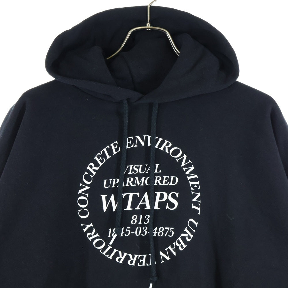 WTAPS ダブルタップス INGREDIENTS HOODY フロントプリント スウェットプルオーバーパーカー ブラック WTAPS(ダブルタップス) INGREDIENTS HOODY フロントプリント