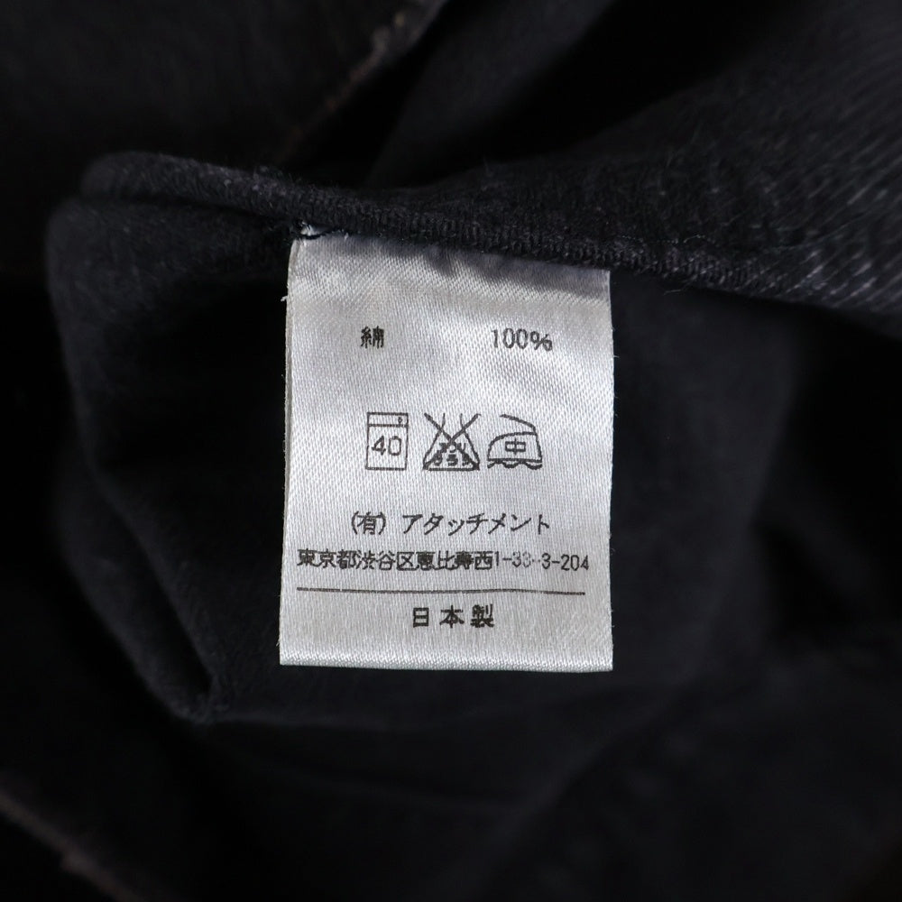 ATTACHMENT(アタッチメント) フロントポケット付 デニムジャケット ブラック