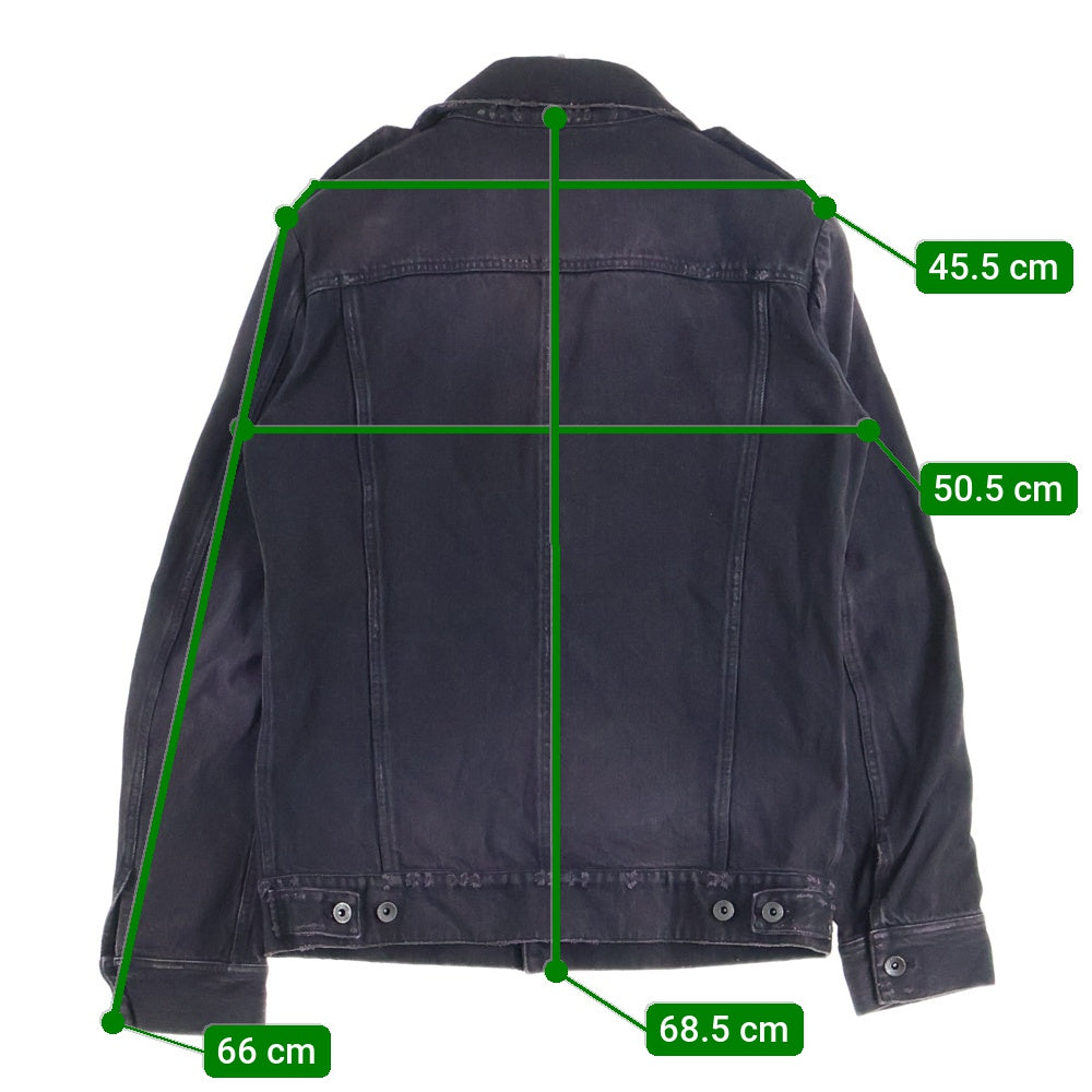 ATTACHMENT(アタッチメント) フロントポケット付 デニムジャケット ブラック