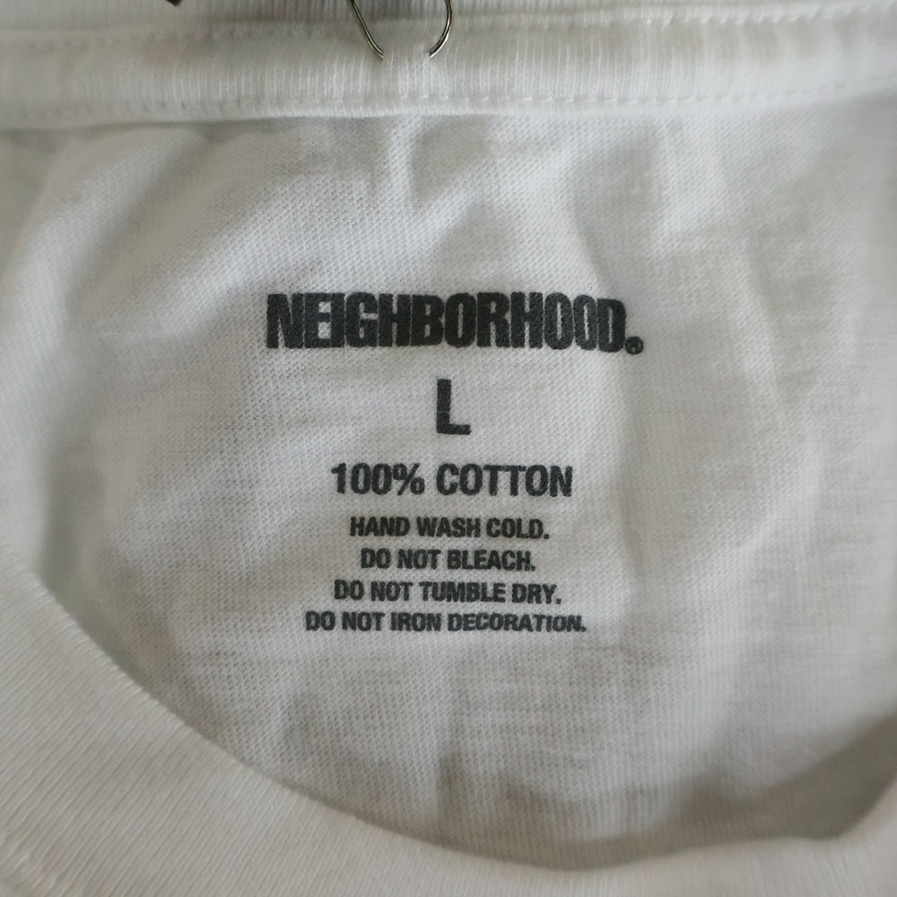 NEIGHBORHOOD(ネイバーフッド) 24SS NH . TEE SS-18 ロゴプリント クルーネック 半袖Tシャツ カットソー ホワイト 241PCNH-ST18