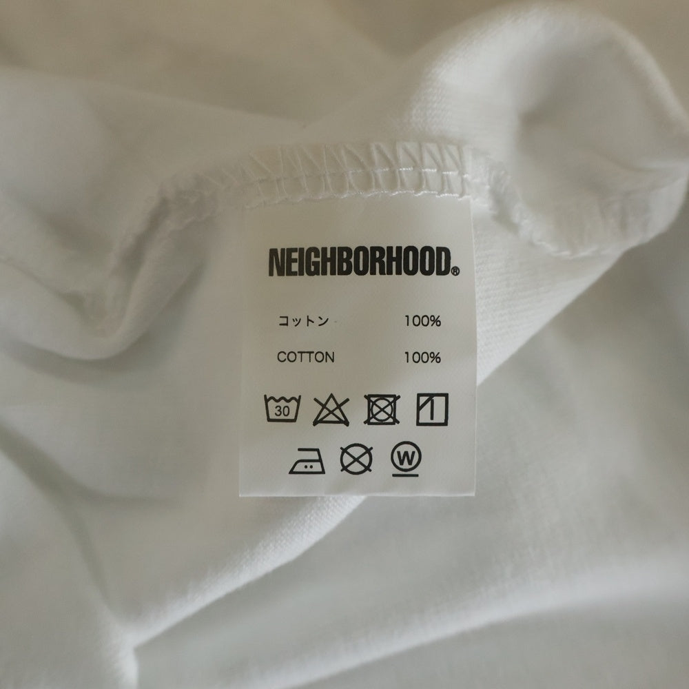 NEIGHBORHOOD(ネイバーフッド) 24SS NH . TEE SS-18 ロゴプリント クルーネック 半袖Tシャツ カットソー ホワイト 241PCNH-ST18