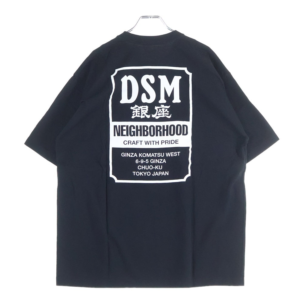 NEIGHBORHOOD(ネイバーフッド) 25SS DSMG NH TEE SS ドーバーストリートマーケット 銀座限定 半袖Tシャツ カットソー ブラック 251PCNH-ST05S