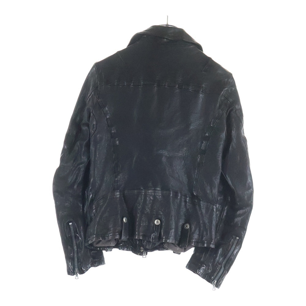 美品　BACK LASH　バックラッシュ　ドイツカーフレザー　ライダース BACK LASH(バックラッシュ) カーフレザー ダブルライダースジャケット