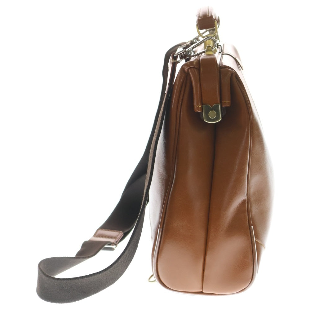 NO BRAND(ノーブランド) EVERWIN エバウィン 2WAY ダレス ビジネス ショルダー ハンドバッグ ブラウン