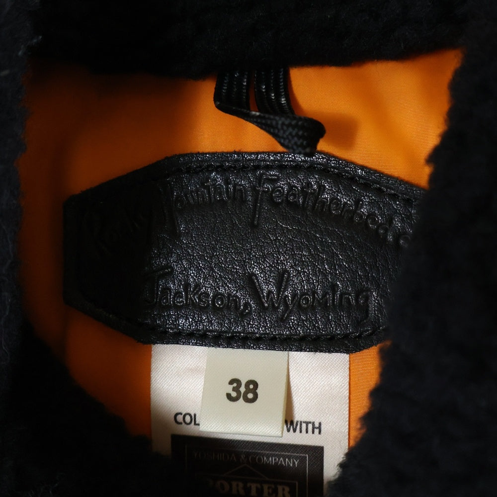 ROCKY MOUNTAIN(ロッキーマウンテン) ×PORTER BEAMS別注 ポーター ジップアップ ナイロン フライトジャケット ブラック 450-492-65