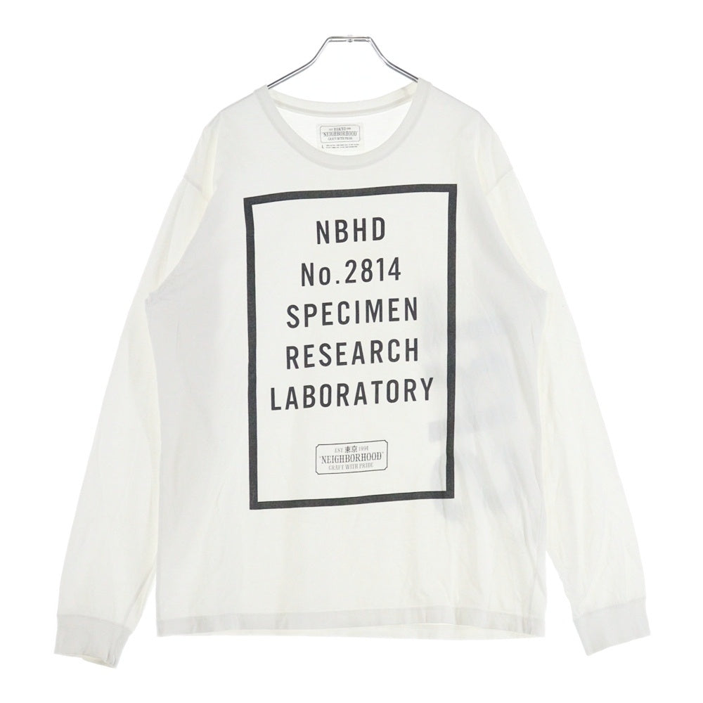 NEIGHBORHOOD(ネイバーフッド) 17SS SRL/C-TEE フロントプリント クルーネック 長袖Tシャツ カットソー ホワイト 171PCNH-ST14S