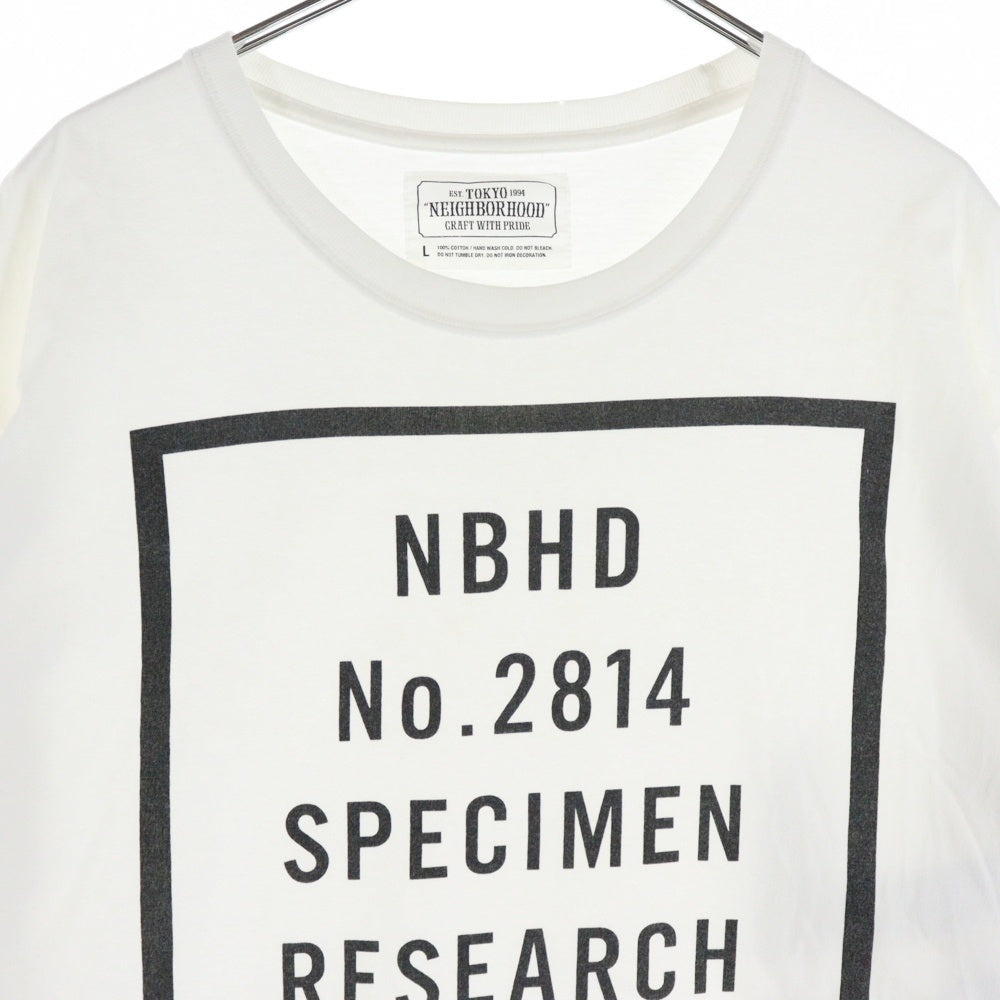 NEIGHBORHOOD(ネイバーフッド) 17SS SRL/C-TEE フロントプリント クルーネック 長袖Tシャツ カットソー ホワイト 171PCNH-ST14S