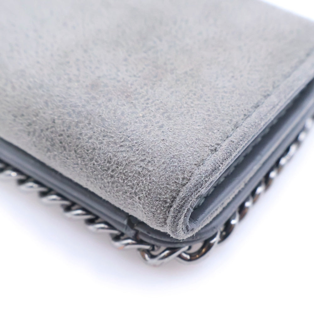 STELLA McCARTNEY(ステラマッカートニー) Falabella Trifold Small Wallet ファラベラ 3つ折り コンパクトウォレット グレー/シルバー レディース