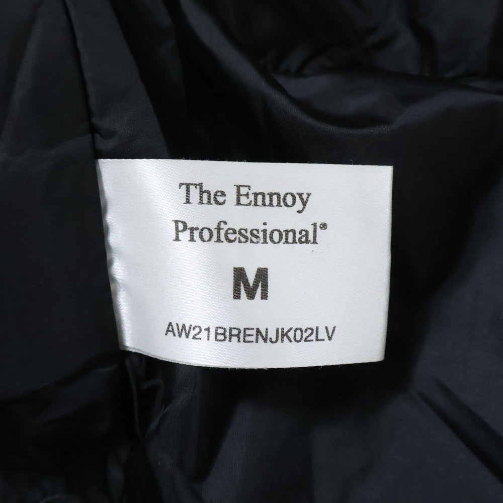 The Ennoy Professional(エンノイプロフェッショナル) 21AW フロントロゴ ナイロン コーチジャケット ブラック AW21BRENJK02LV
