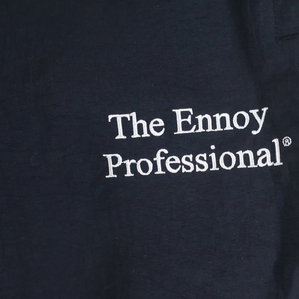 The Ennoy Professional(エンノイプロフェッショナル) 23AW NYLON TRACK PANTS ロゴ刺繍 ナイロン トラックパンツ ブラック AW23BRENPT04LP