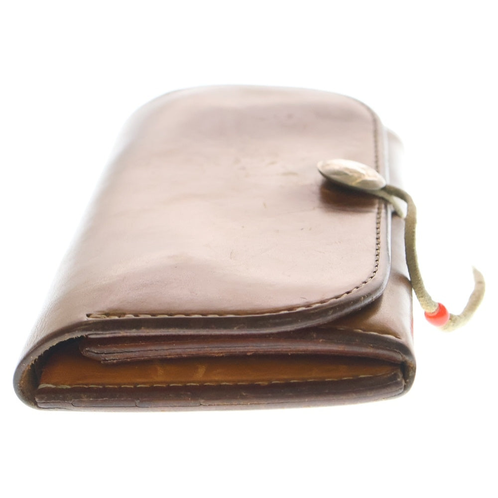 goro's(ゴローズ) コンチョ付き レザーウォレット 二つ折り長財布 ブラウン