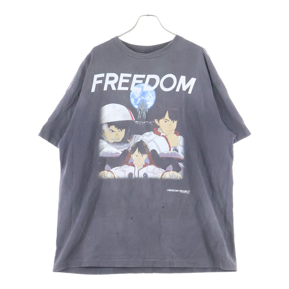 SAINT MICHAEL(セントマイケル) FD-SS TEE FREEDOM フロントプリント 半袖Tシャツ カットソー ブラック