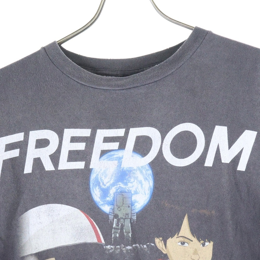 SAINT MICHAEL(セントマイケル) FD-SS TEE FREEDOM フロントプリント 半袖Tシャツ カットソー ブラック