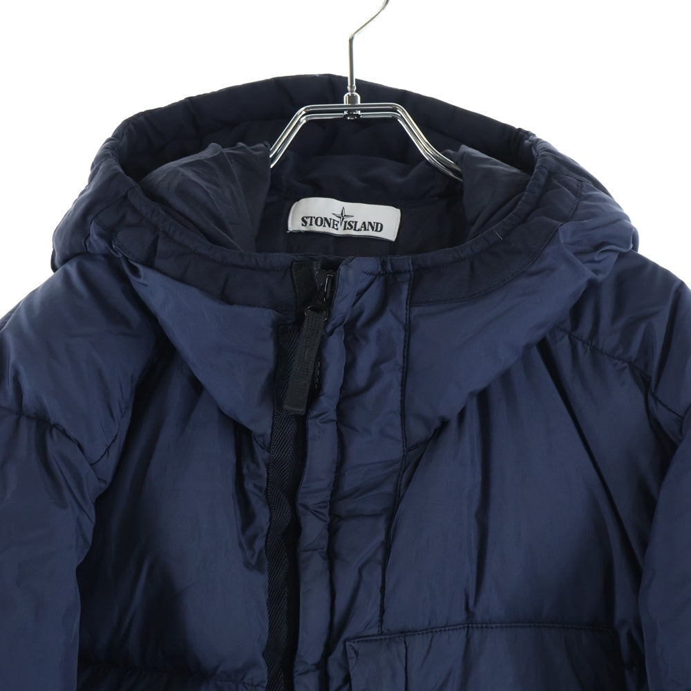 STONE ISLAND(ストーンアイランド) GARMENT DYED ガーメントダイ ジップアップナイロンダウンジャケット ネイビー 671540223