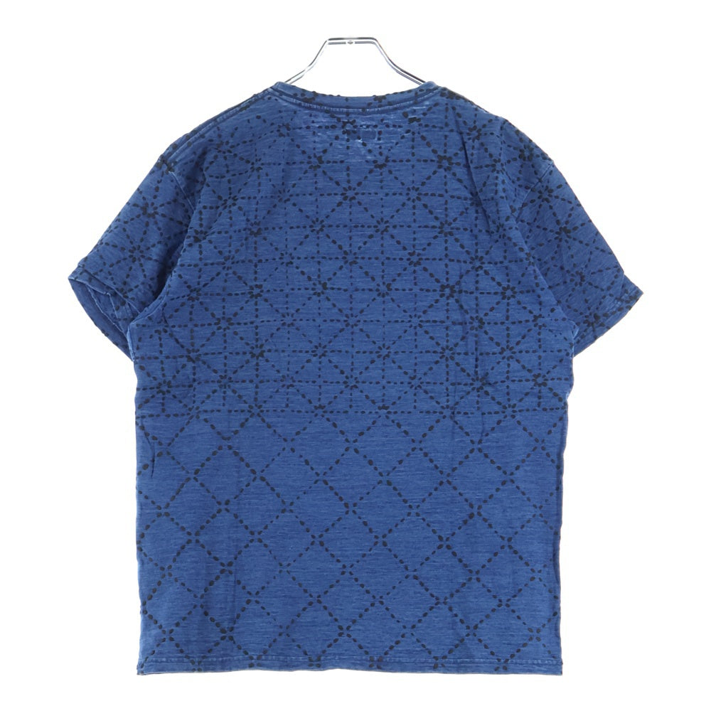 KAPITAL(キャピタル) BORO 道着 刺し子 天竺 クルーネック 半袖Tシャツ カットソー インディゴ K0R708SC06