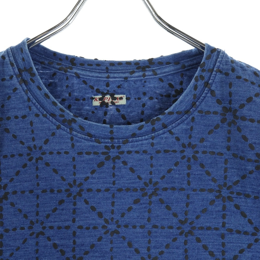 KAPITAL(キャピタル) BORO 道着 刺し子 天竺 クルーネック 半袖Tシャツ カットソー インディゴ K0R708SC06