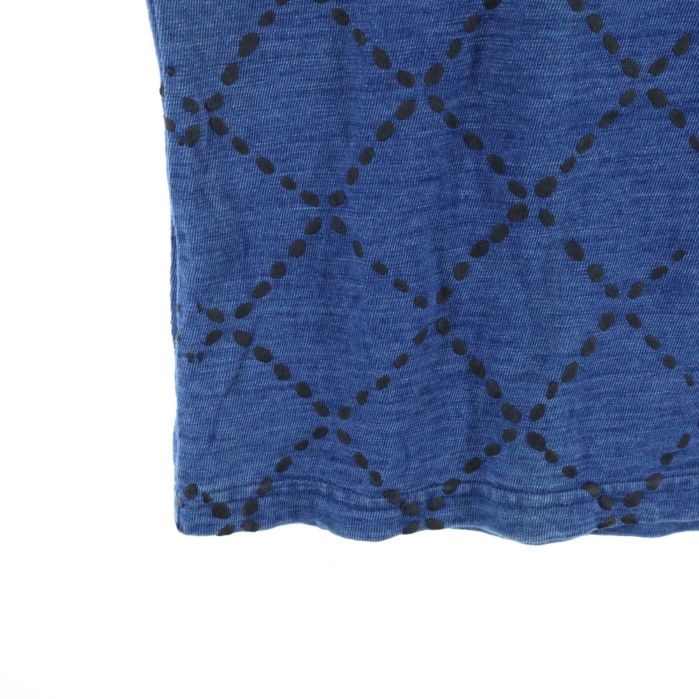 KAPITAL(キャピタル) BORO 道着 刺し子 天竺 クルーネック 半袖Tシャツ