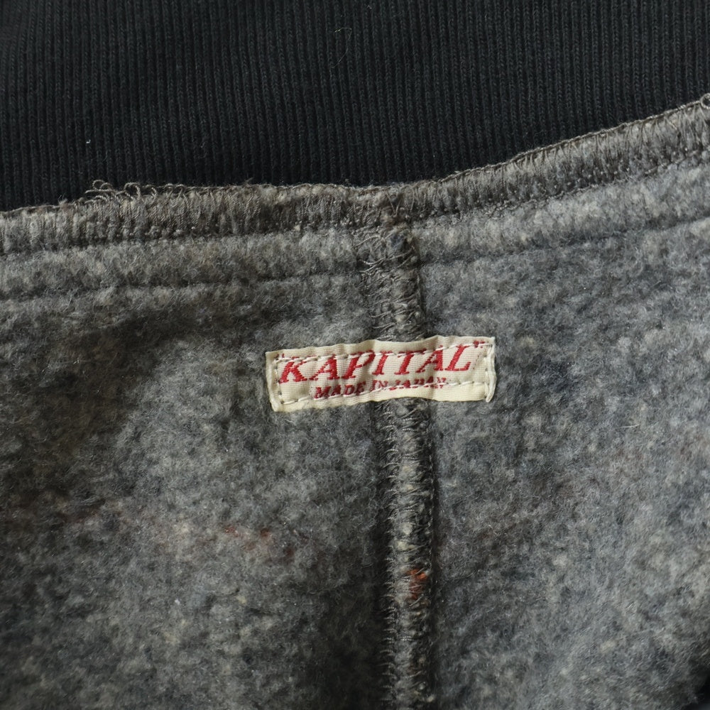 KAPITAL(キャピタル) ブランケットデザイン 4ポケット スウェットパンツ ブラウン/オレンジ K1410LP224