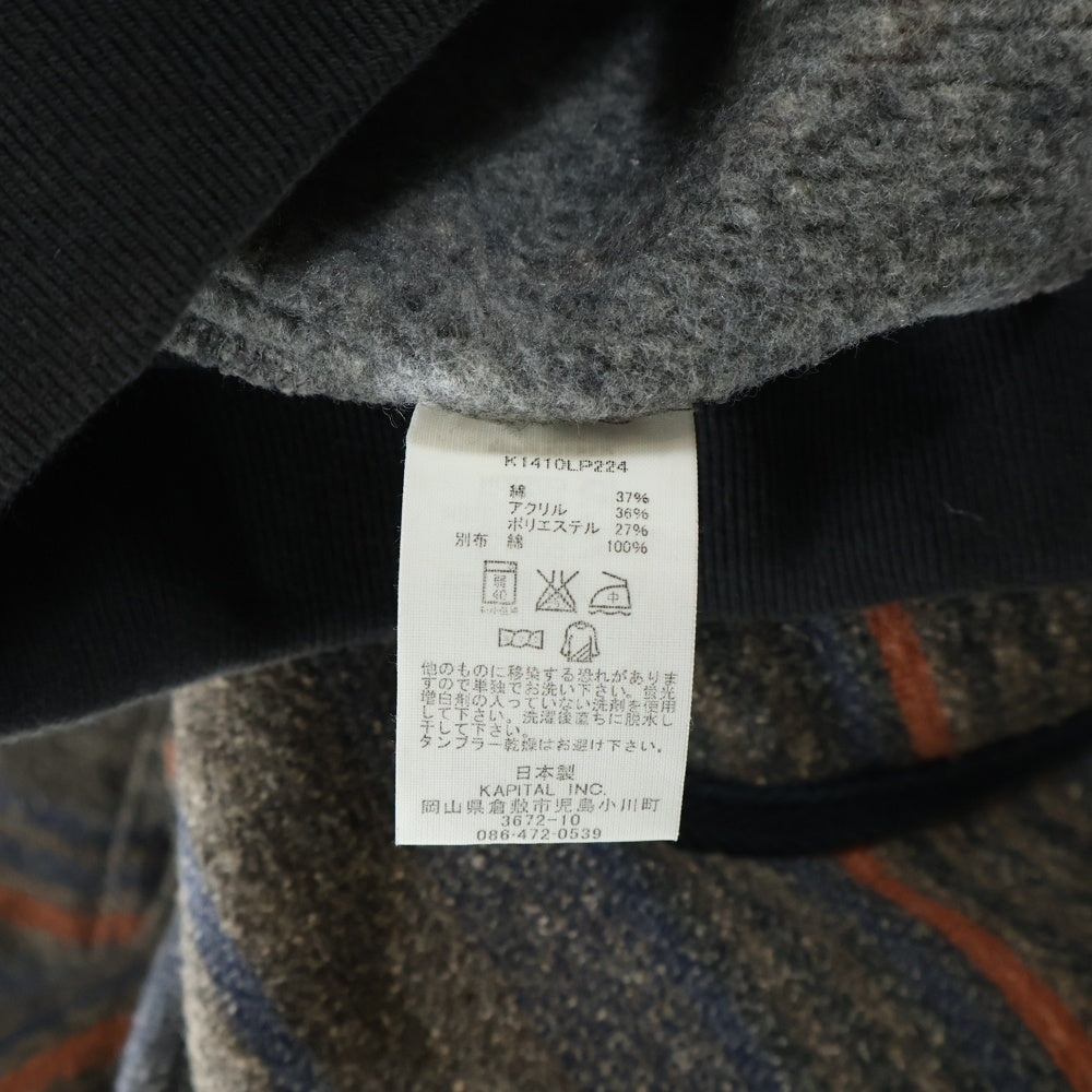 KAPITAL(キャピタル) ブランケットデザイン 4ポケット スウェットパンツ ブラウン/オレンジ K1410LP224