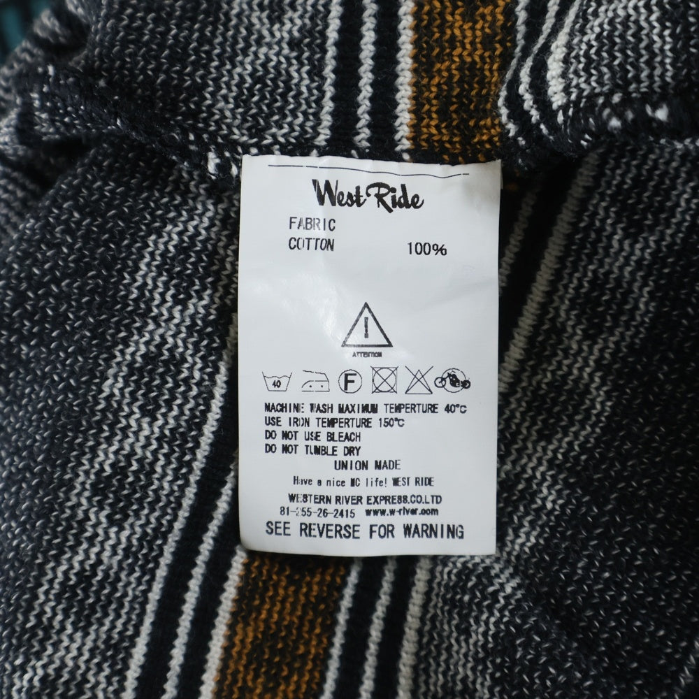 NO BRAND(ノーブランド) WESTRIDE CYCLE TOGS ウエストライド ボーダー柄 ベスト マルチカラー