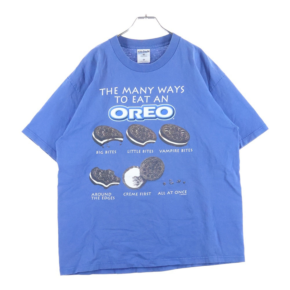 VINTAGE(ヴィンテージ) 00s OREO オレオ フロントプリント 半袖Tシャツ カットソー ブルー
