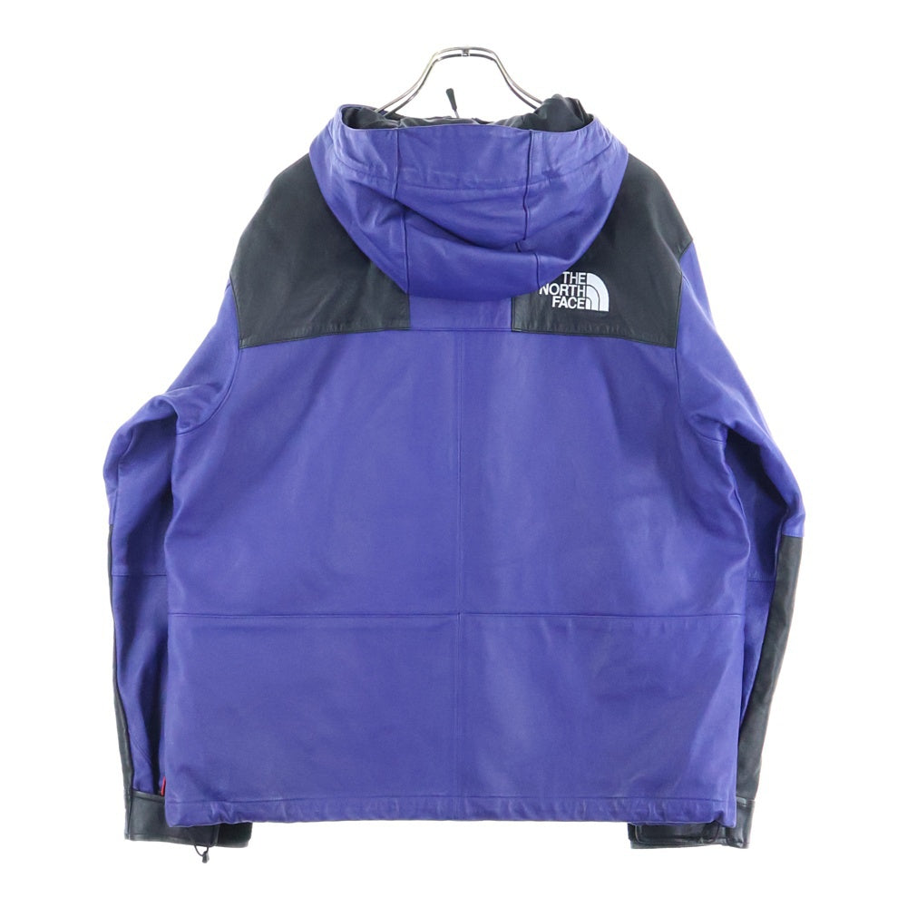 SUPREME(シュプリーム) 18AW × THE NORTH FACE Leather Mountain Jacket NF0A3VJ8 ザノースフェイス レザーマウンテンジャケット ブルー/ブラック