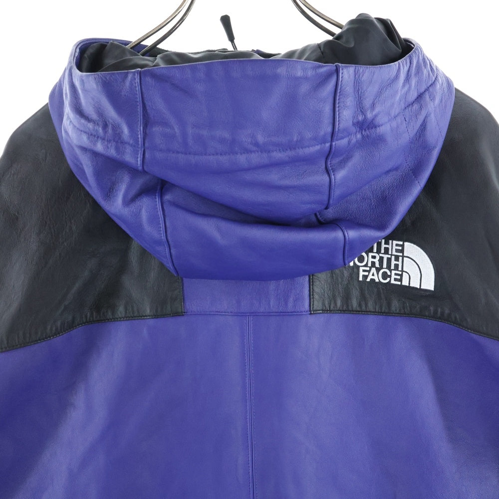 SUPREME(シュプリーム) 18AW × THE NORTH FACE Leather Mountain Jacket NF0A3VJ8 ザノースフェイス レザーマウンテンジャケット ブルー/ブラック