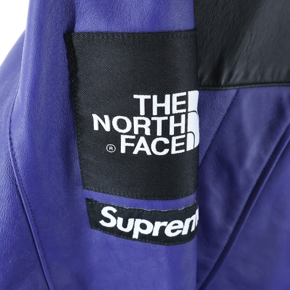 SUPREME(シュプリーム) 18AW × THE NORTH FACE Leather Mountain Jacket NF0A3VJ8 ザノースフェイス レザーマウンテンジャケット ブルー/ブラック