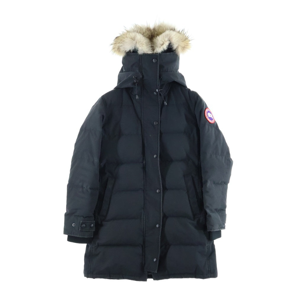 CANADA GOOSE(カナダグース) SHELBURNE PARKA シェルバーン パーカー ファー フーデッド ジップアップ ダウン ロングジャケット コート ブラック レディース 3802LA