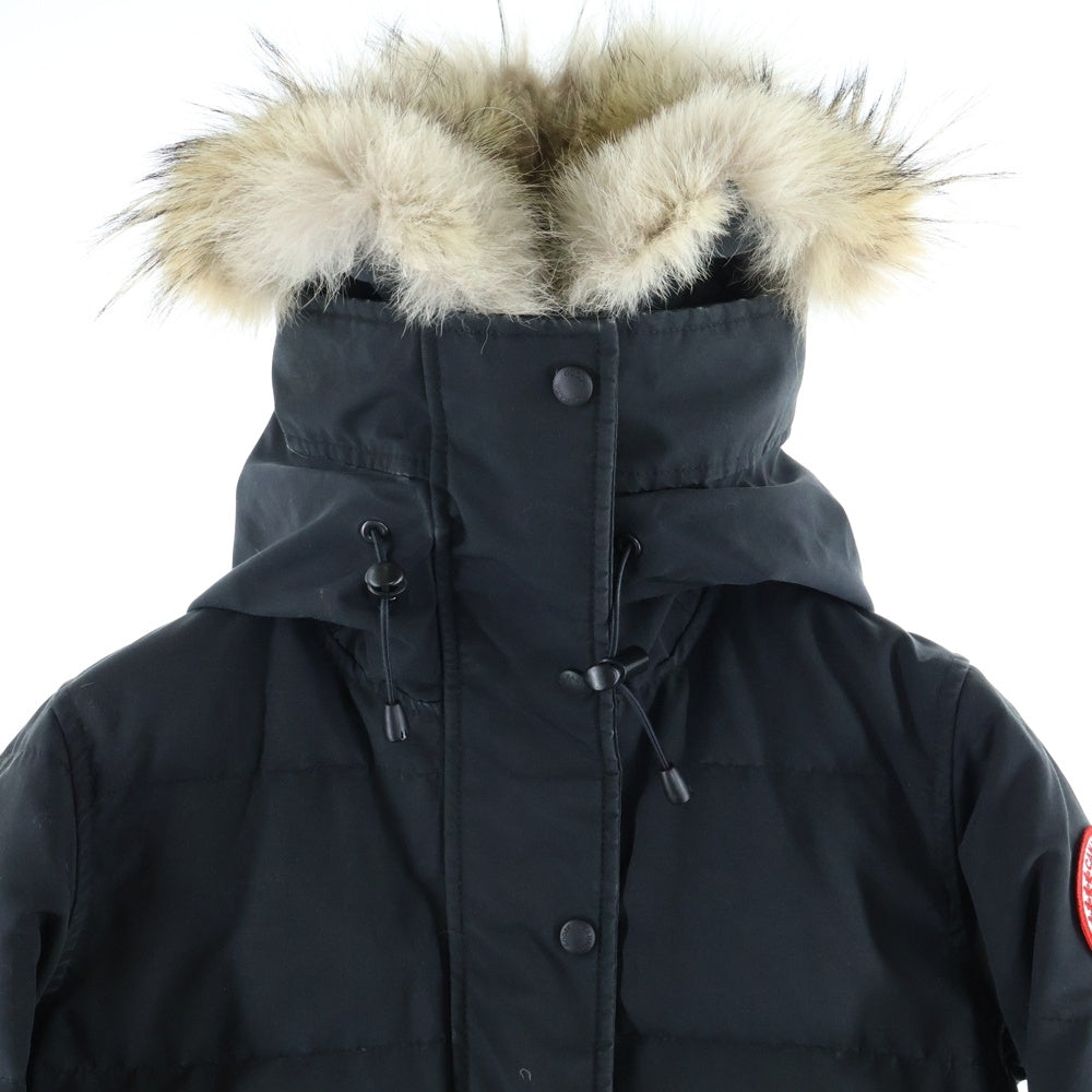 CANADA GOOSE(カナダグース) SHELBURNE PARKA シェルバーン パーカー ファー フーデッド ジップアップ ダウン ロングジャケット コート ブラック レディース 3802LA