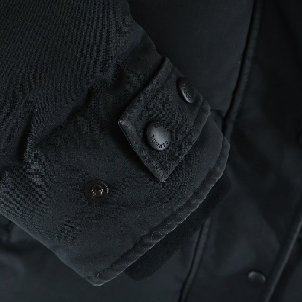 CANADA GOOSE(カナダグース) SHELBURNE PARKA シェルバーン パーカー ファー フーデッド ジップアップ ダウン ロングジャケット コート ブラック レディース 3802LA